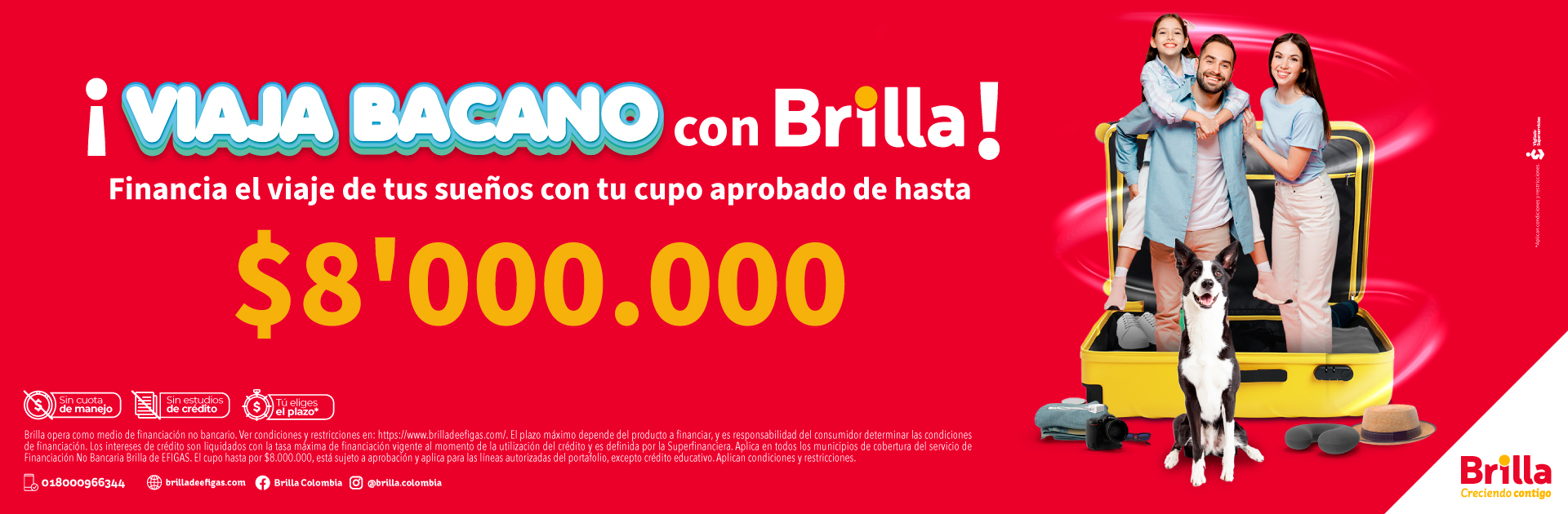 Crédito para viajes con Viaja Bacano con tu cupo brilla