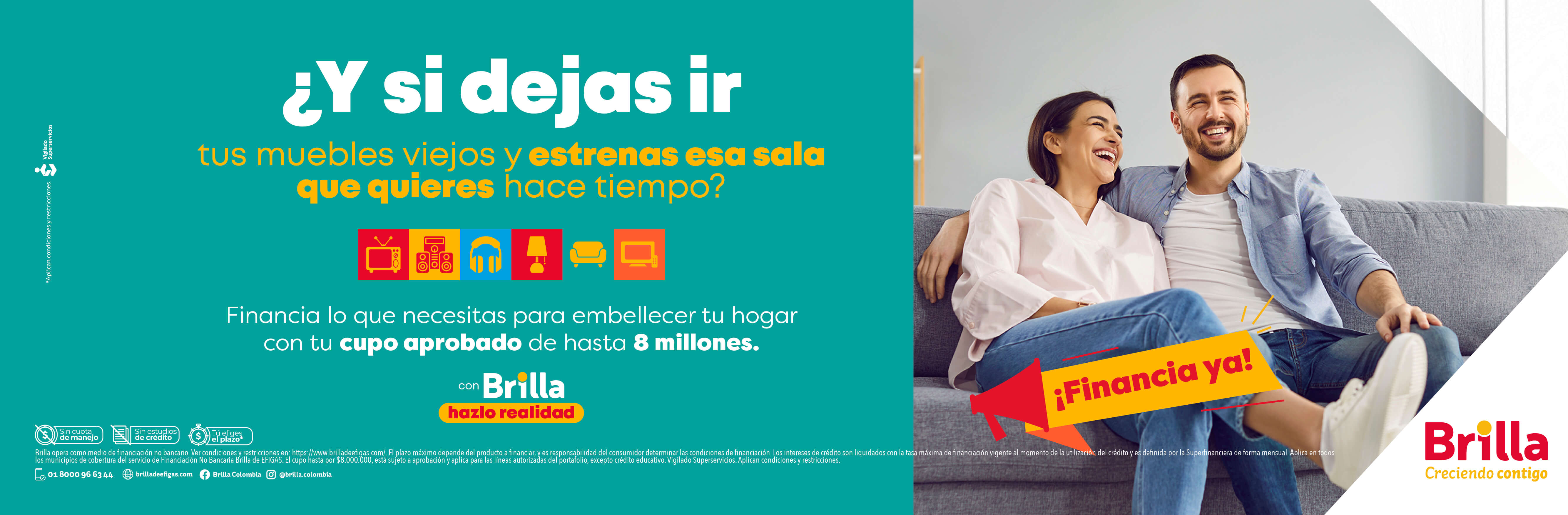 Accede a un crédito para muebles con tu cupo brilla Efigas