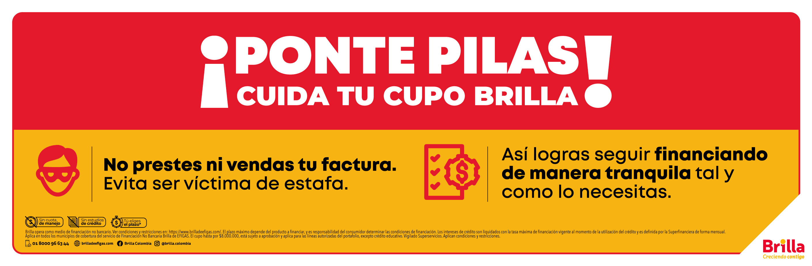 Evita las estafas de tu cupo brilla Efigas