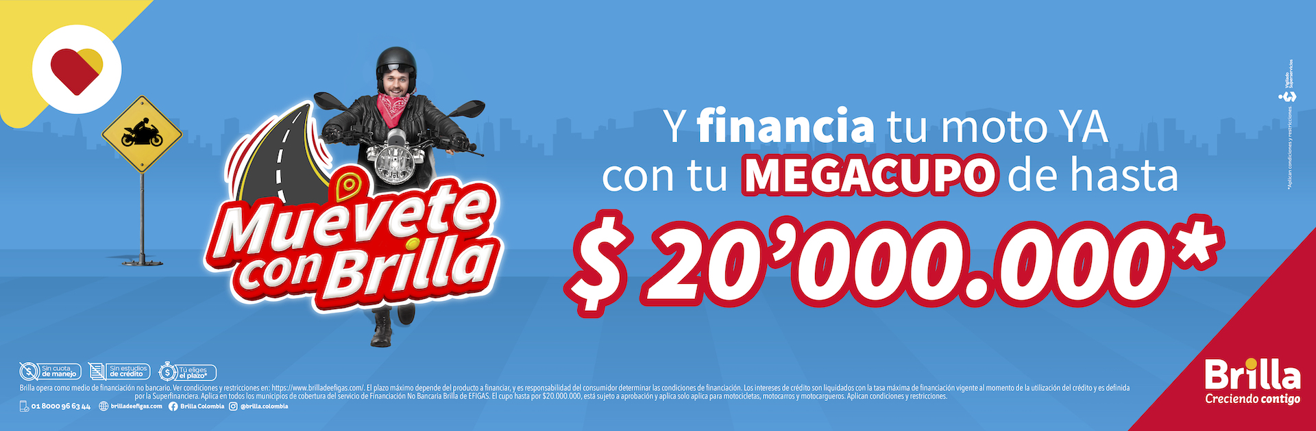 Accede a un crédito para motos con tu cupo brilla Efigas