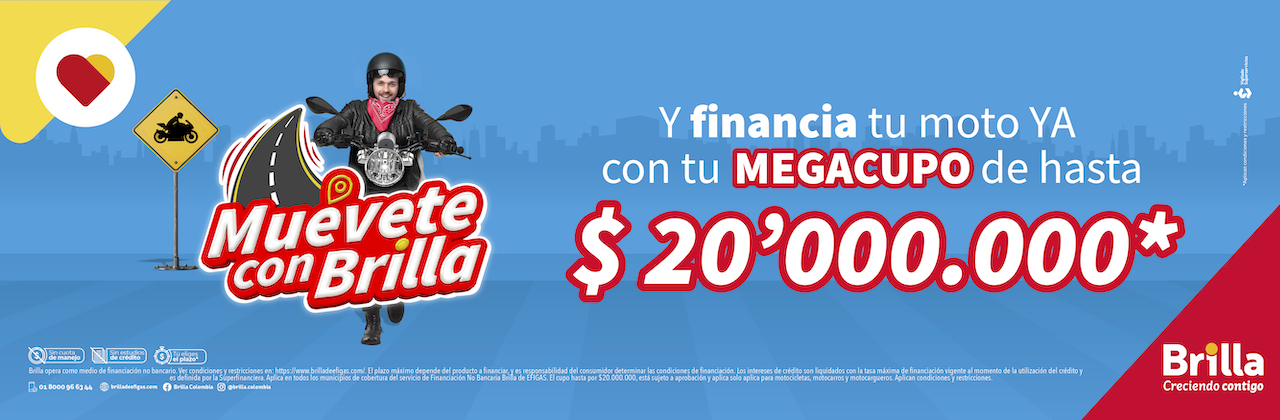 Accede a un crédito para motos con tu cupo brilla Efigas