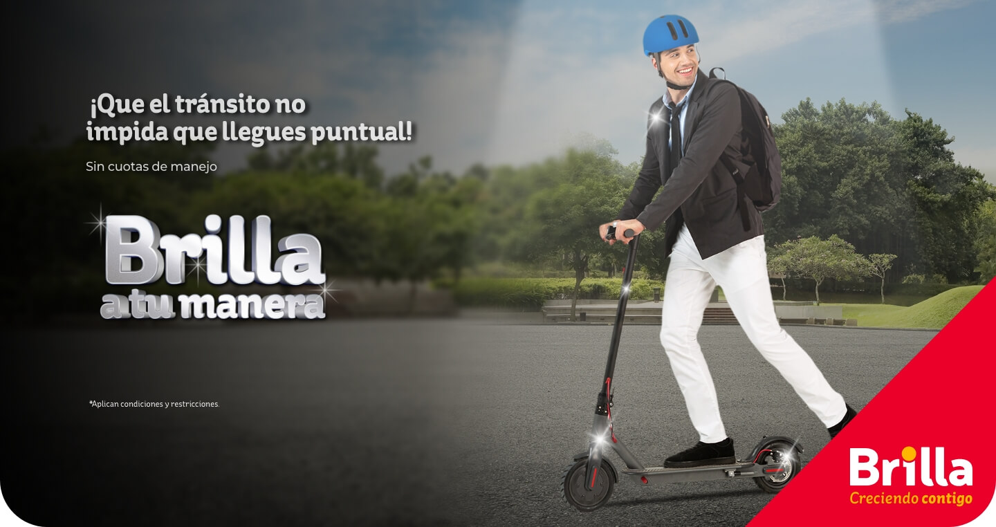 Patinetas eléctricas a crédito usando tu cupo brilla Efigas